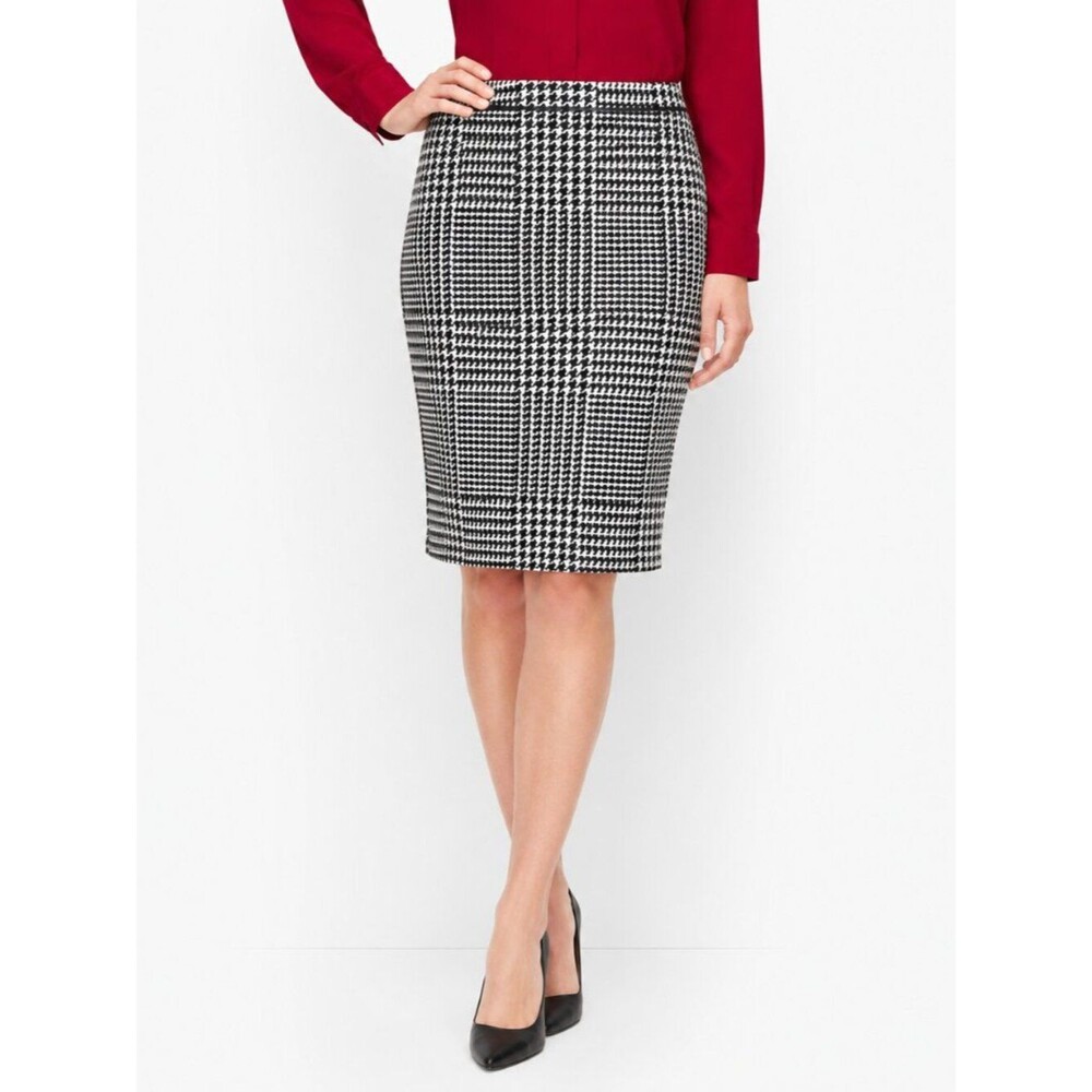 Talbots Plus Houndstooth Skirt Size 20W NWOT Inspection Stickers Intact